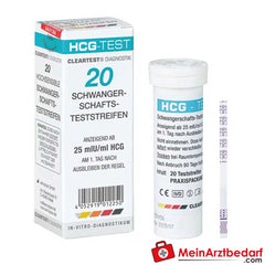 Cleartest HCG-Schwangerschafts-Teststreifen lose, 20 St..