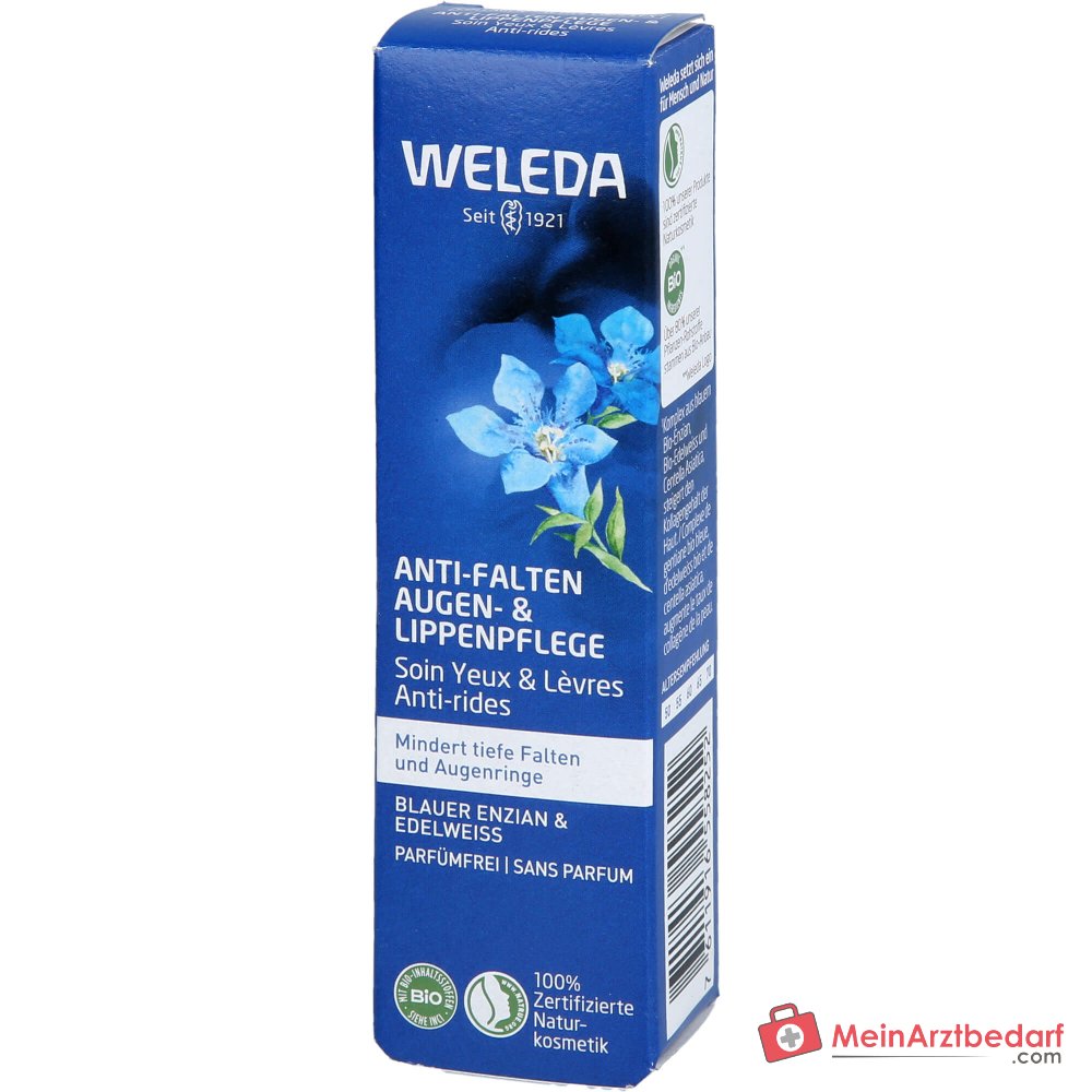 Weleda Anti-Falten Augen- und Lippenpflege Blauer Enzian & Edelweiss, 10 ml