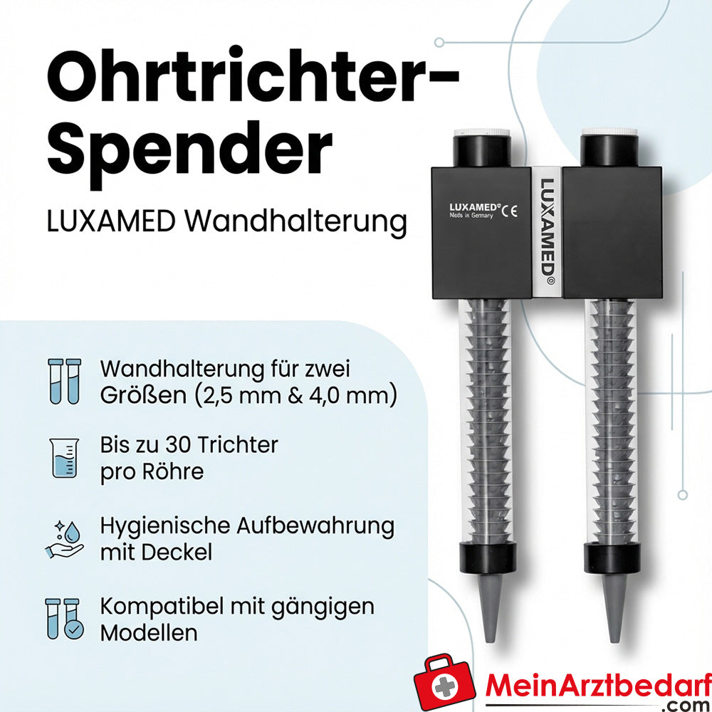 Distributeur de spéculums auriculaires LUXAMED pour spéculums auriculaires à usage unique
