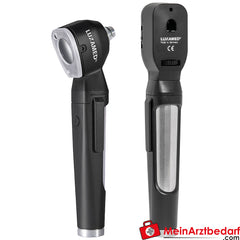 LUXAMED LuxaScope Auris Set LED 3.7 V (aufladbar), inkl. USB-Ladegerät EU/UK/US, (Otoskop + Ophthalmoskop + 2 Griffe).