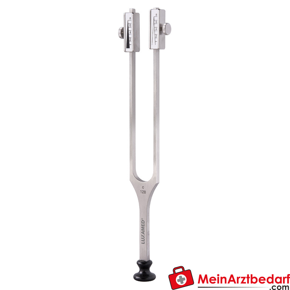 LUXAMED Stimmgabel nach Rydel Seiffer mit Dämpfer und Fuß c64/c128.