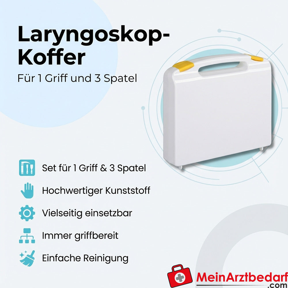 LUXAMED Laryngoskop-Koffer für 1 Griff + 3 Spatel