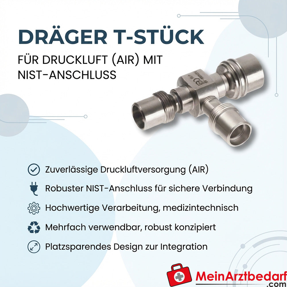 Dräger Té de raccordement NIST air comprimé (AIR) pour ventilation/intubation