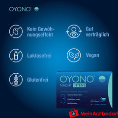 OYONO® Nacht Intens mit 1,9mg Melatonin und Ashwagandha, Baldrian, Lavendel.