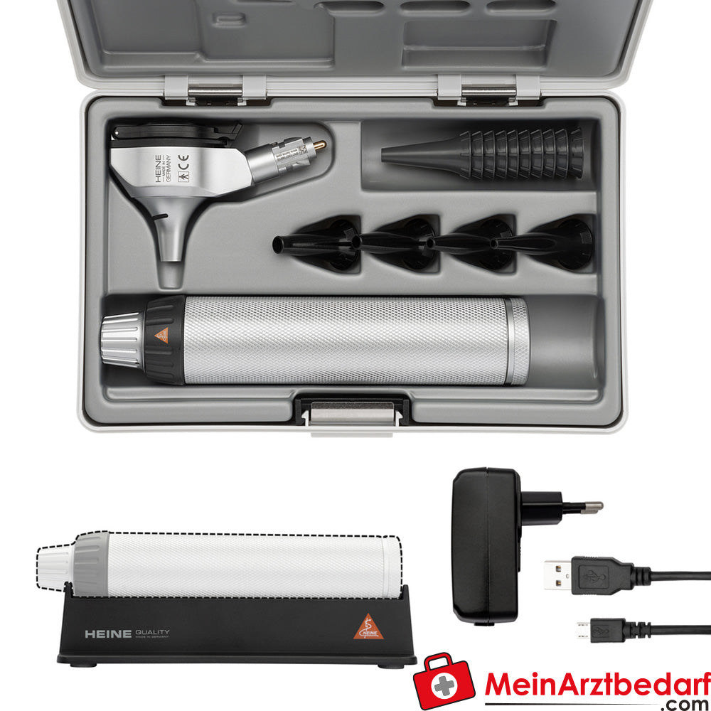 HEINE Beta 400 LED F.O. Otoskop - USB Ladegriff.