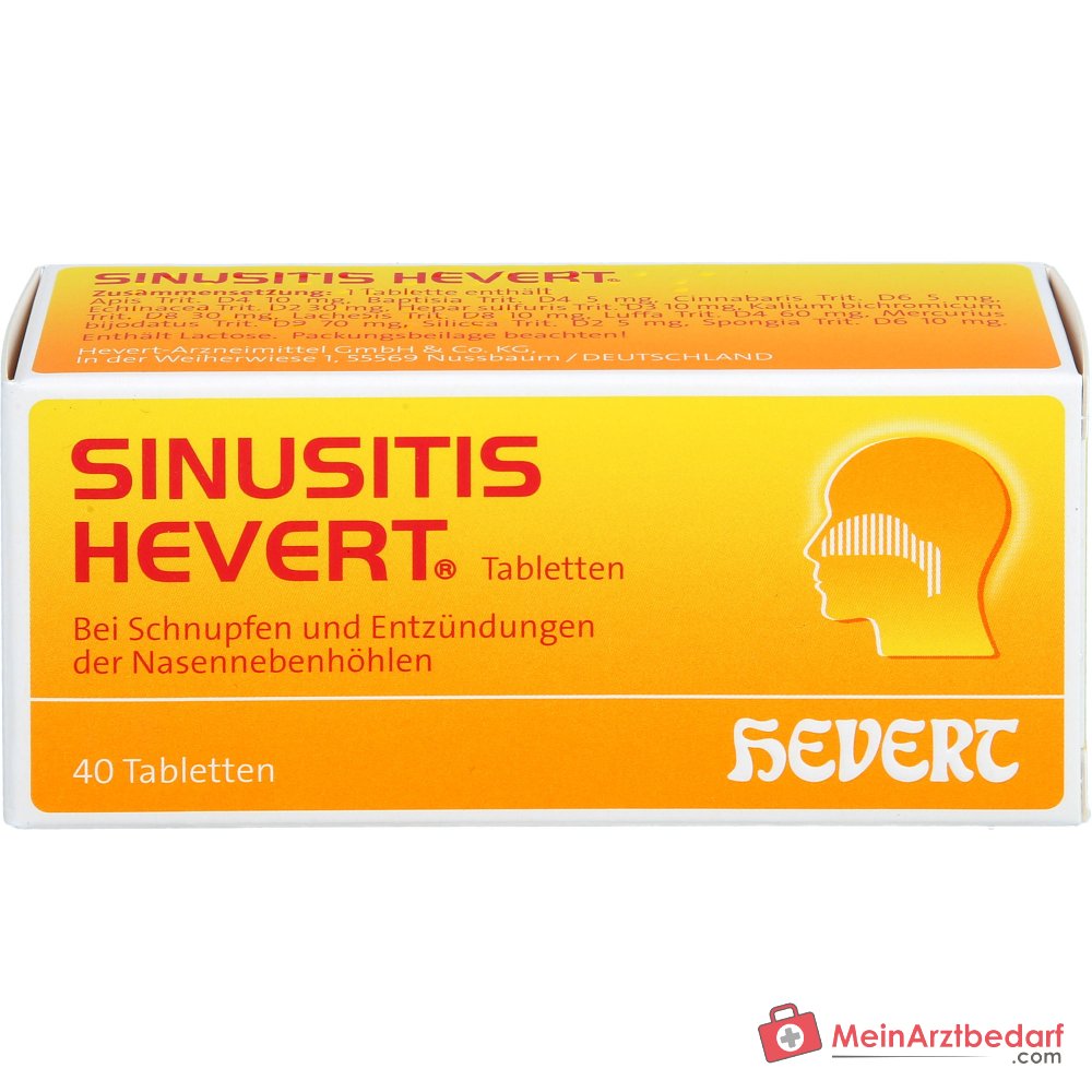 Hevert Sinusitis Tabletten, 40 stuks.