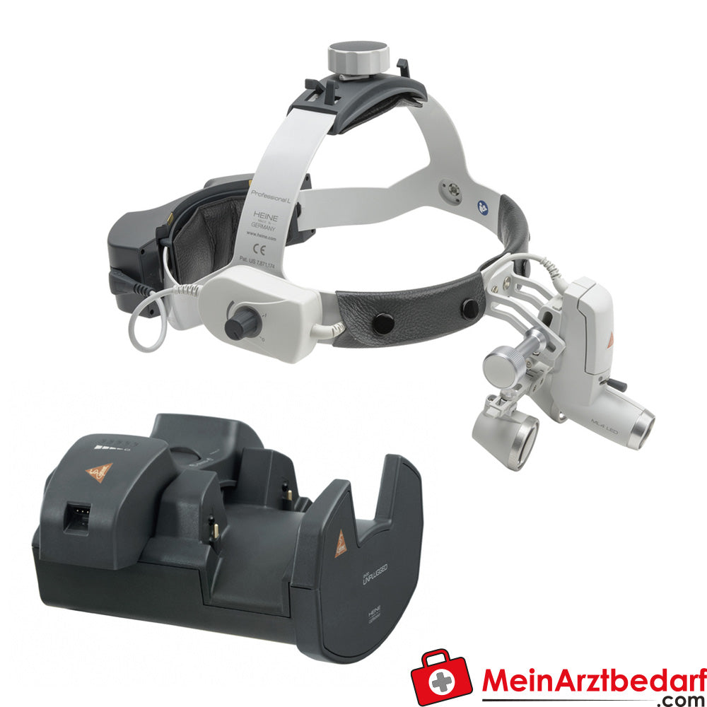 HEINE ML4 LED Haedlight mit HR / HRP BINOKULARLUPEN - 2.5x/340mm.