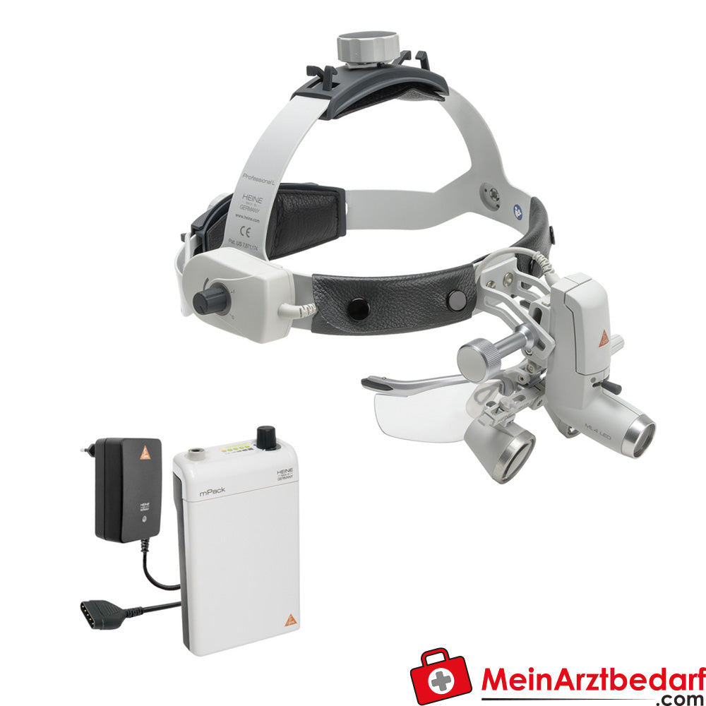 HEINE ML4 LED Haedlight mit HR / HRP BINOKULARLUPEN - 2.5x/420mm.