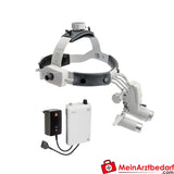 HEINE ML4 LED HEADLIGHT MIT HR / HRP BINOKULARLUPEN 4x/340mm.