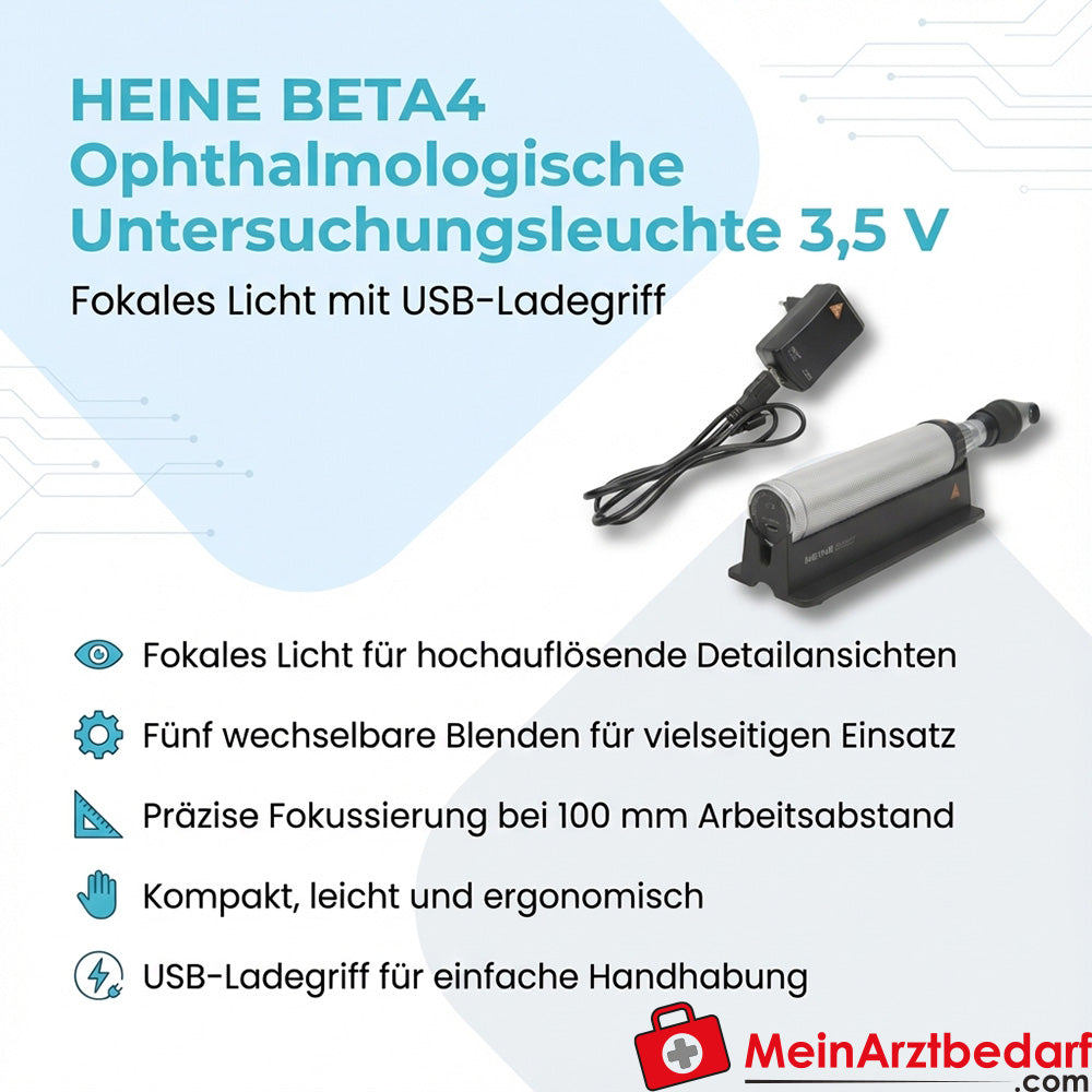 HEINE Ophthalmologische Untersuchungsleuchte, USB-Ladegriff