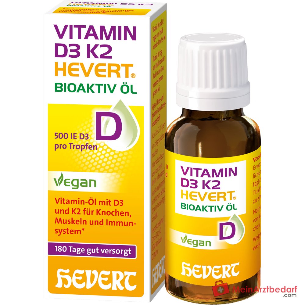 Hevert Vitamine D3 K2 Huile Bioactive, 20 ml