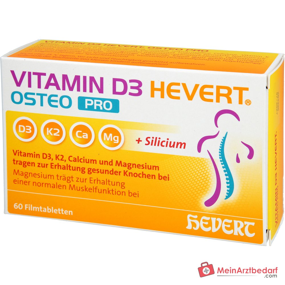 Hevert Vitamin D3 Osteo Pro Vitamina Comprimidos Recubiertos, 60 ud.