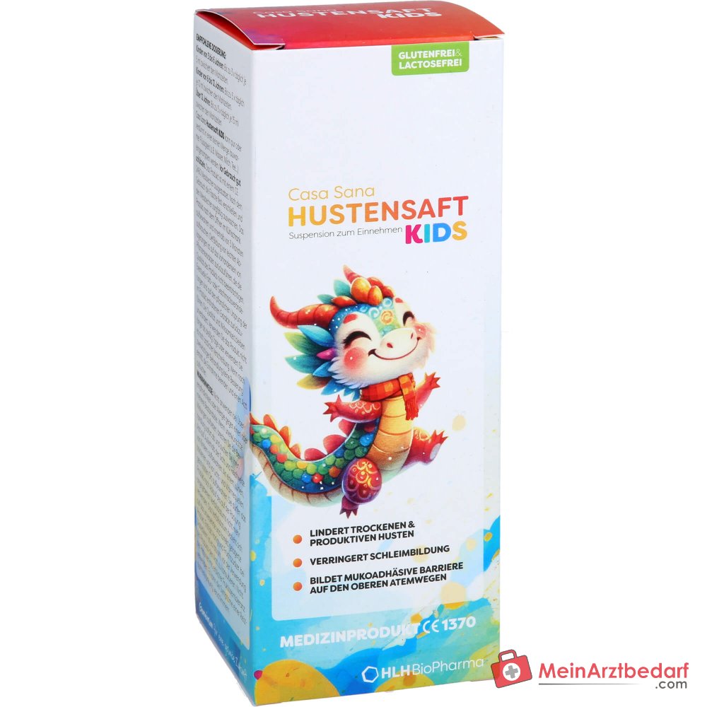 Casa Sana Hoestsiroop Kinderen met honing, weegbree & propolis 200 ml