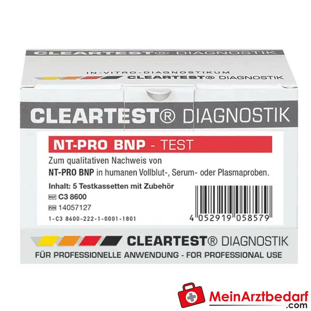 Cleartest NT-PRO BNP Herzinsuffizenzmarker, 5 St..