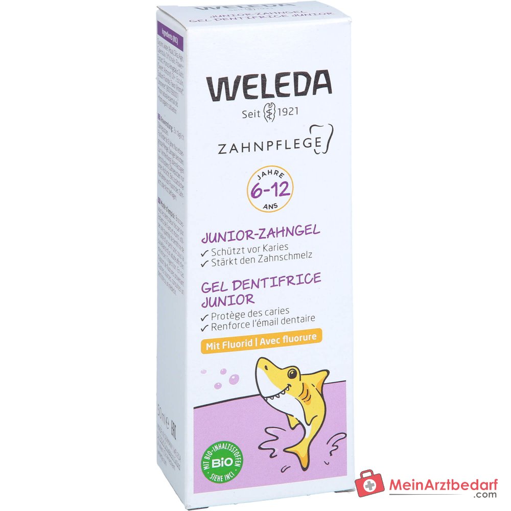 Żel do zębów Weleda Junior z fluorkiem fluorek sodu, 50 ml