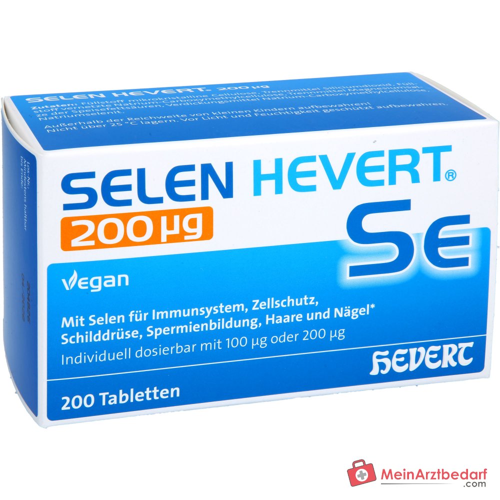 Hevert compresse di selenio sodio selenito 200 µg, 200 pz.