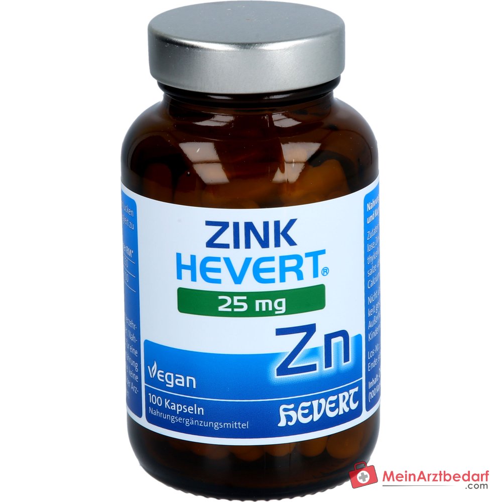 Hevert Zink 25 mg Kapseln, 100 St.
