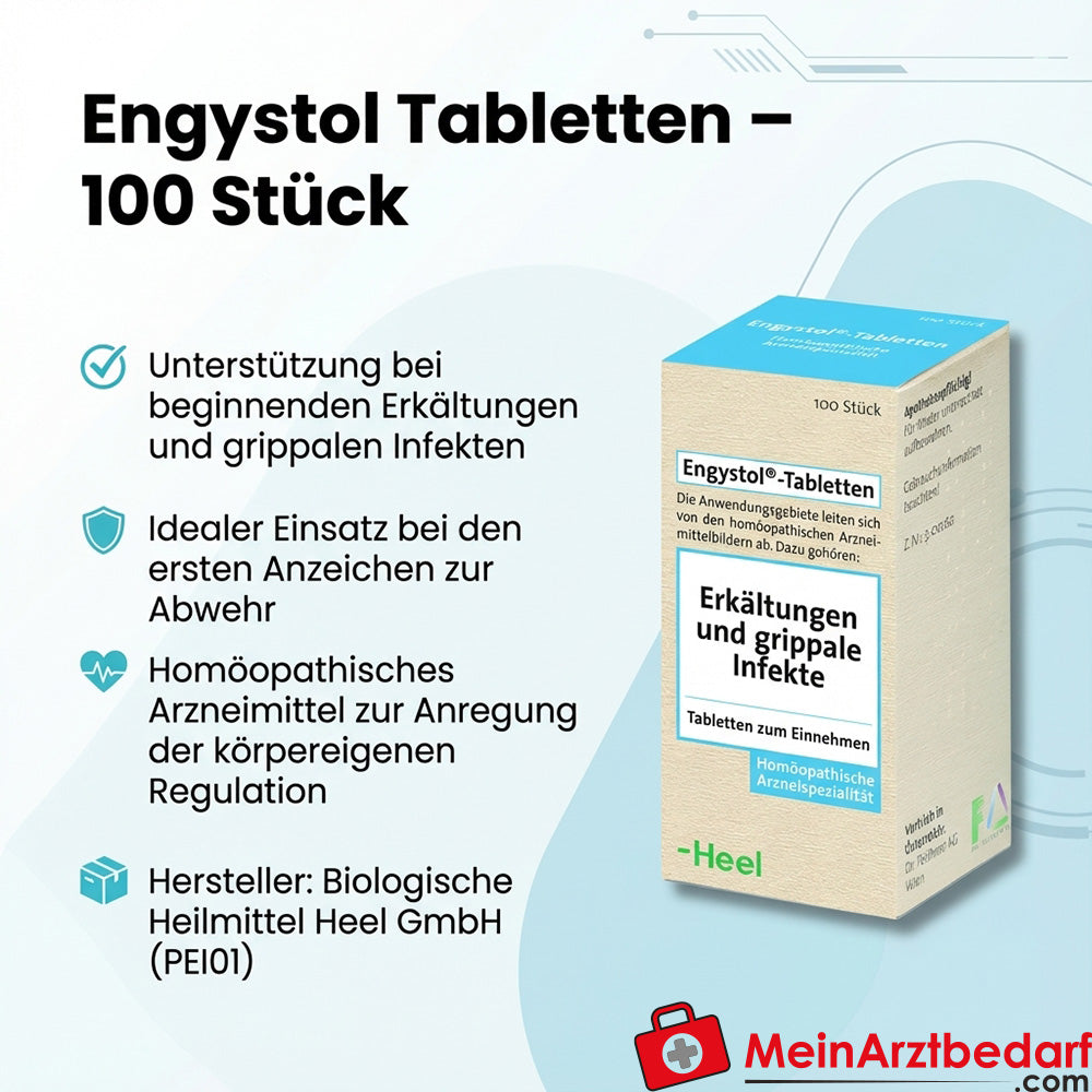 PEI01 Engystol Tabletten 100 Stück - Homöopathie bei beginnenden Erkältungen und grippalen Infekten
