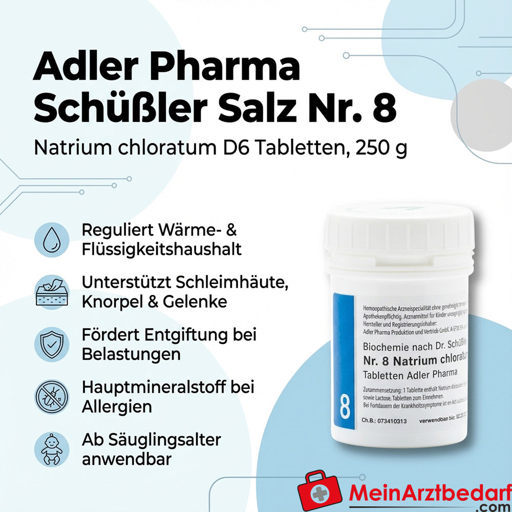 Adler Pharma Sel de Schüssler n° 8 Natrium chloratum D6 comprimés 250 g
