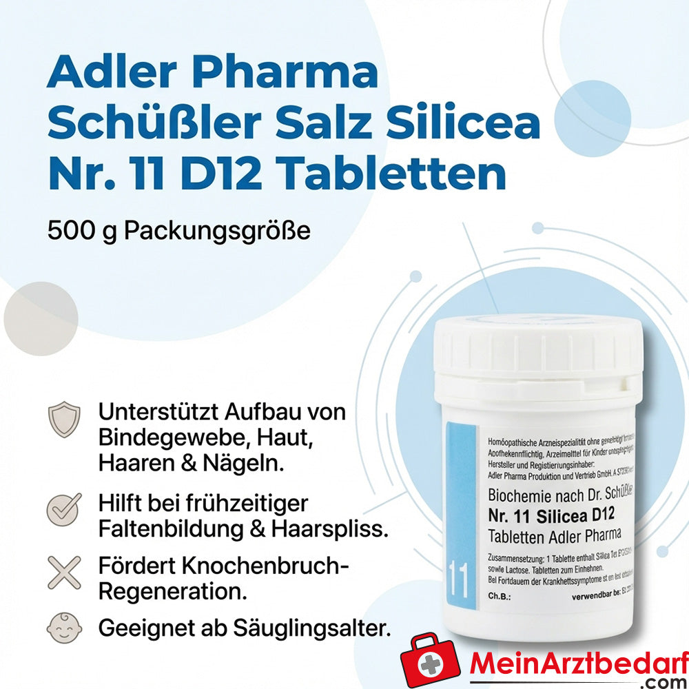 Adler Pharma Sel de Schüssler Silicea n° 11 D12 comprimés 500 g
