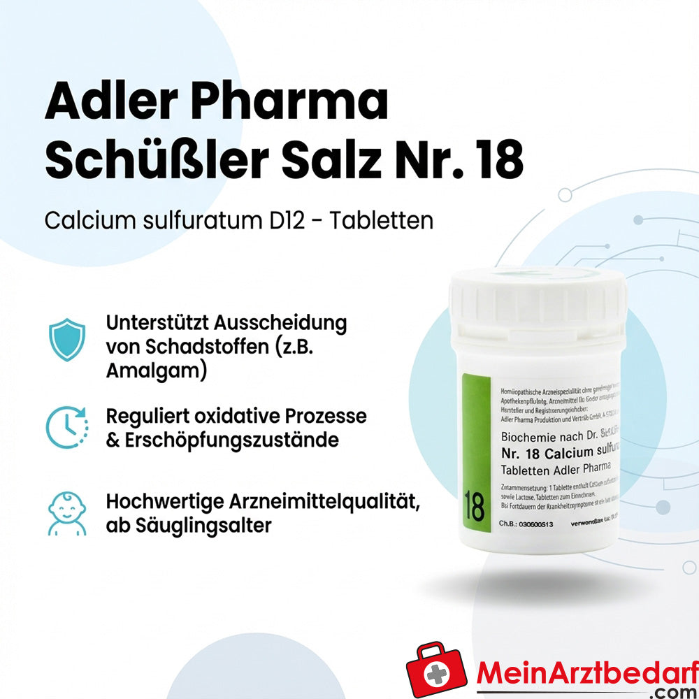 Adler Pharma Sel de Schüssler n° 18 Calcium sulfuratum D12 comprimés 250 g