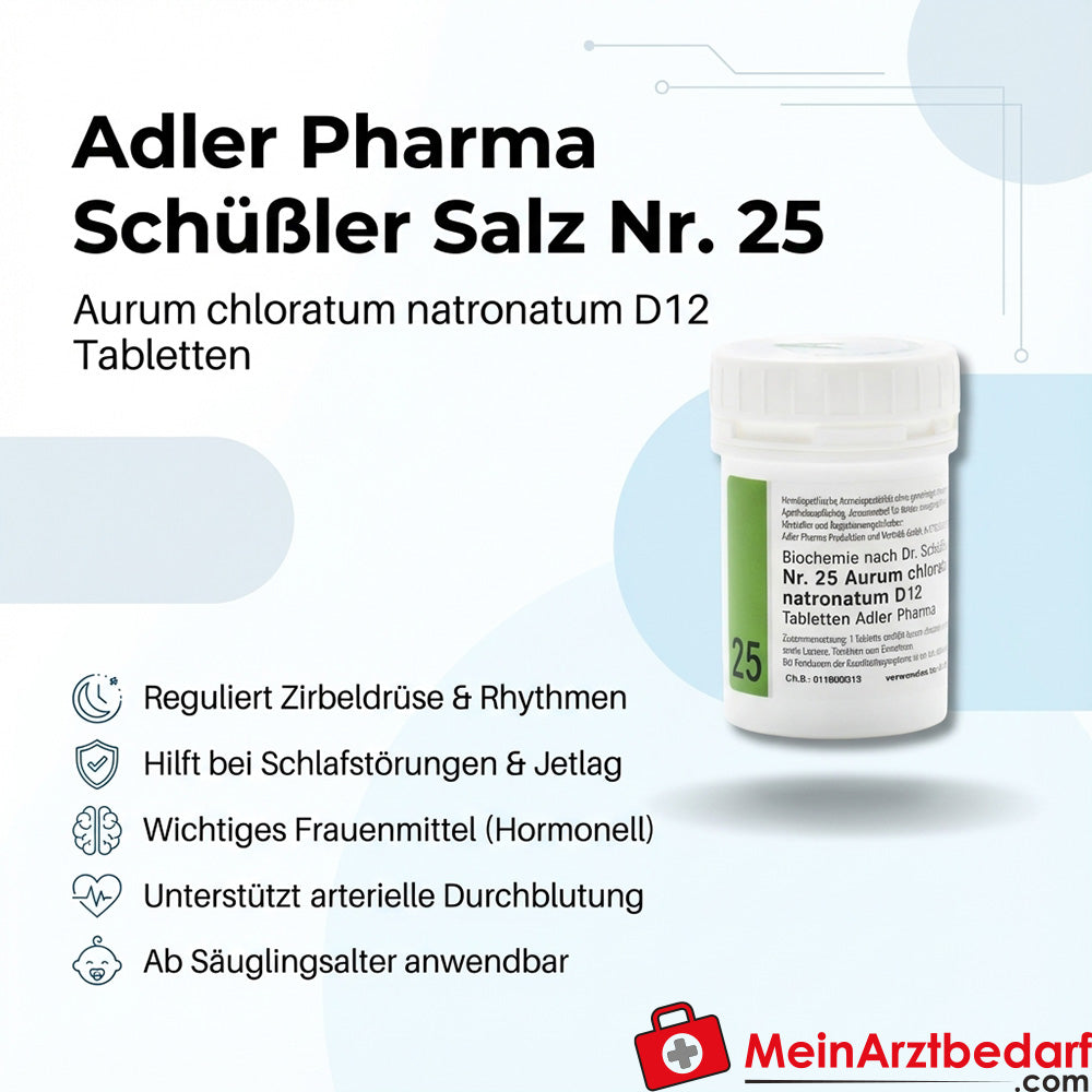 Adler Pharma Sel de Schüssler n° 25 Aurum chloratum natronatum D12 comprimés 500 g