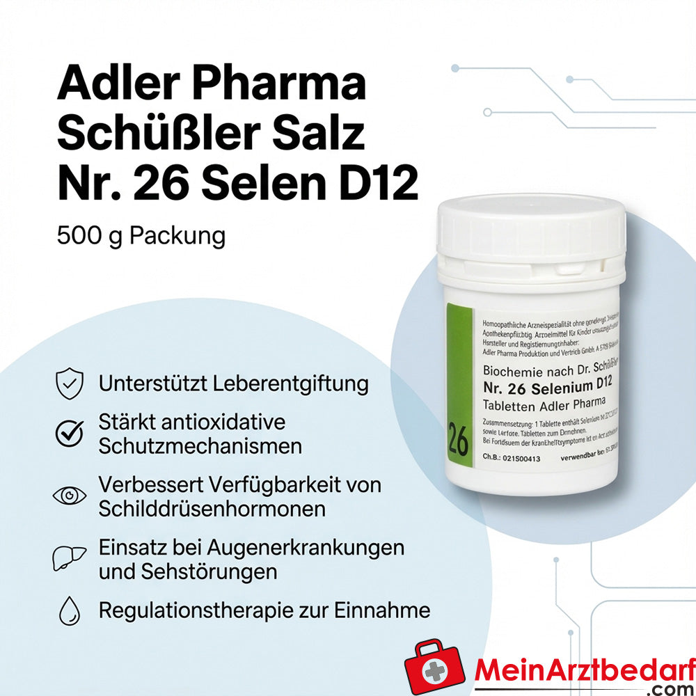 Adler Pharma Schuessler Salt No. 26 Selenium D12 Compresse 500 g