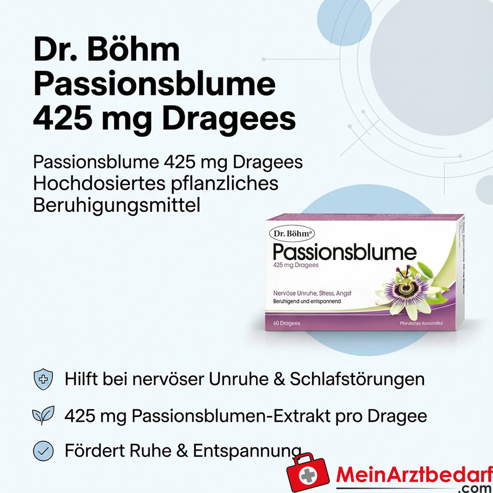 Dr Böhm Passionflower 425 mg tabletki powlekane 60 kapsułek Uspokajający środek nasenny