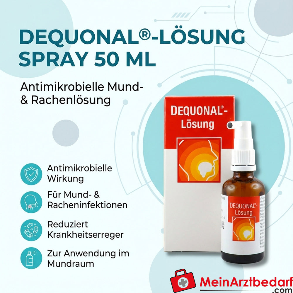 ERWO Pharma Dequonal solution en spray 50 ml, antimicrobien, bouche et gorge