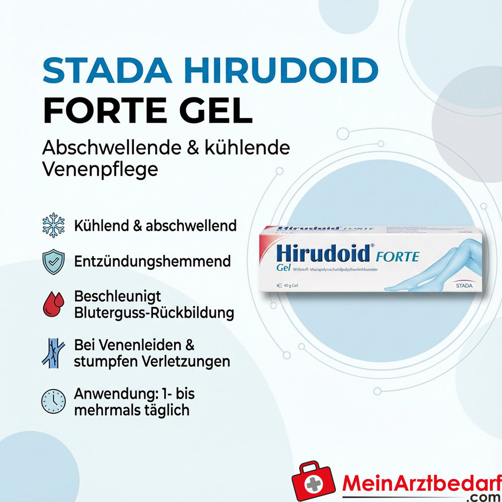 Stada Hirudoid FORTE Gel 100 g - verkoelend, decongestivum voor blauwe plekken & flebitis