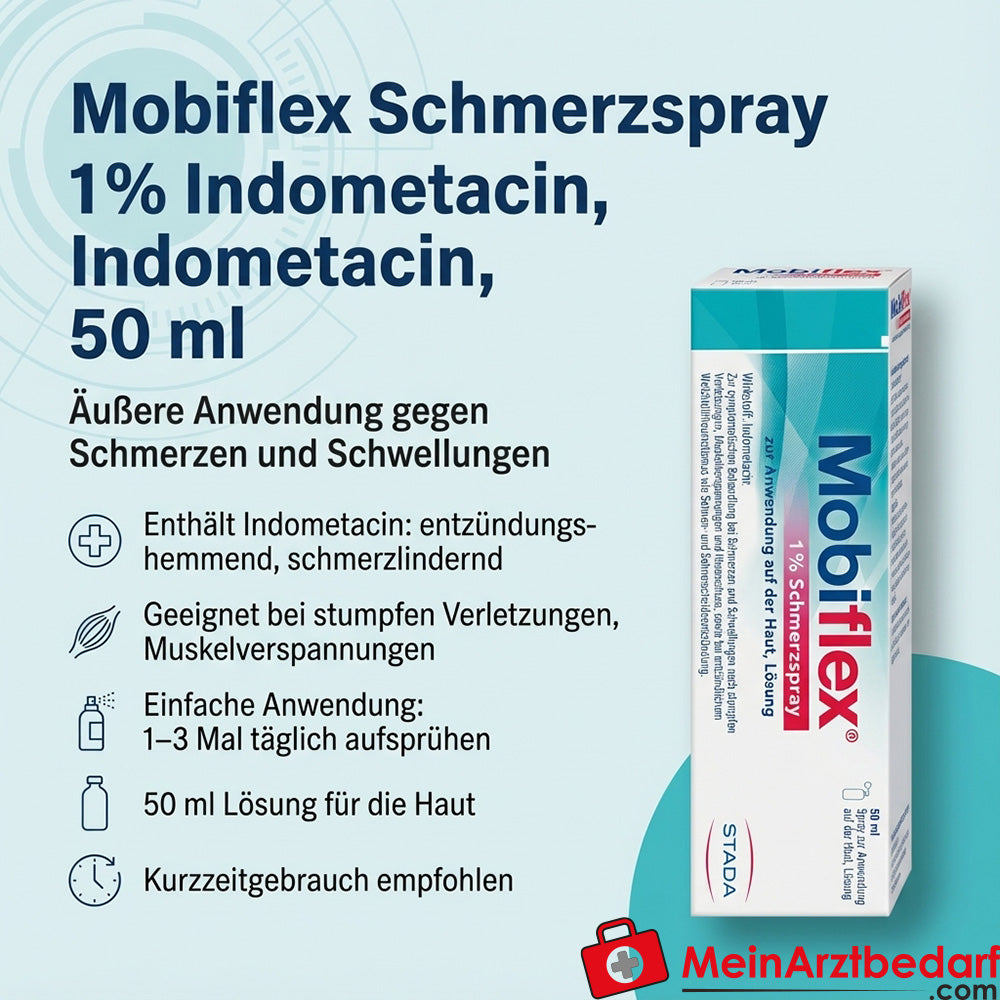 STA06 Mobilflex spray analgésique 1% indométacine 50 ml usage externe