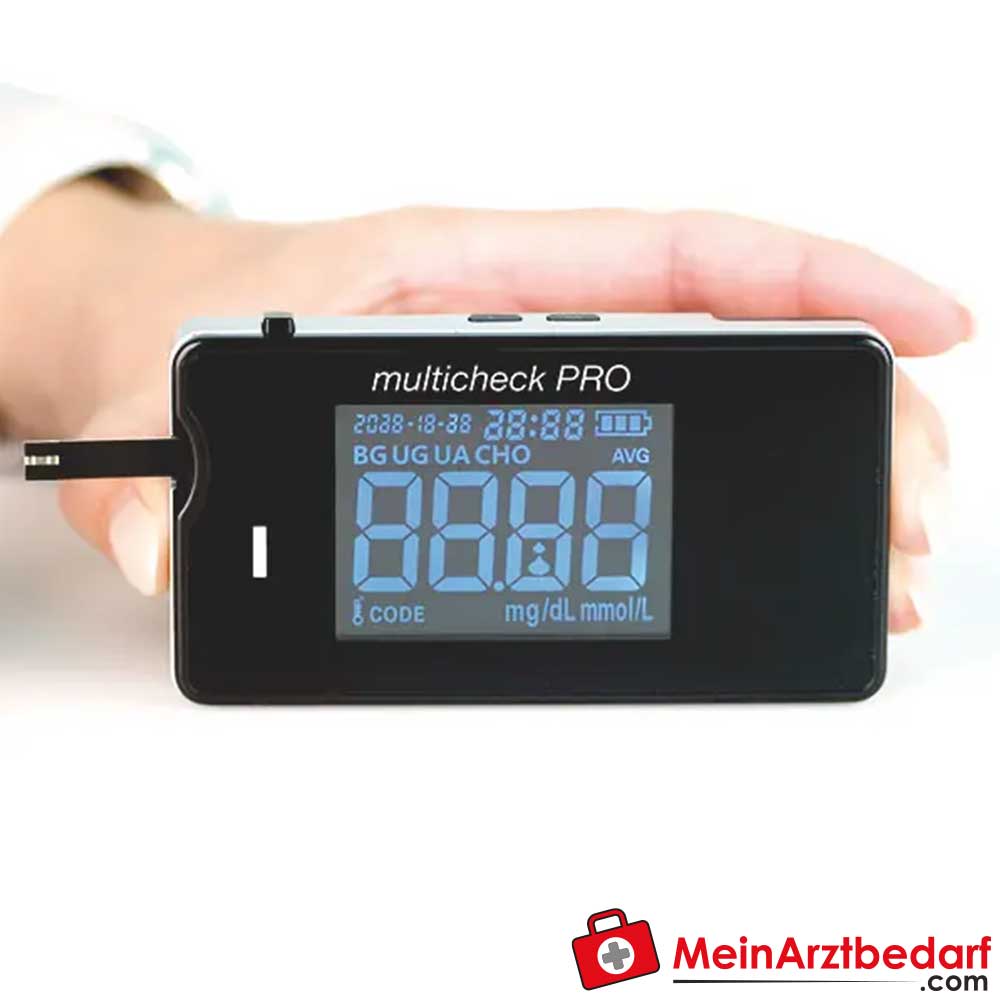 Lifetouch Multicheck PRO Dreifach-Messgerät (Blutzucker, Cholesterol & Harnsäure).