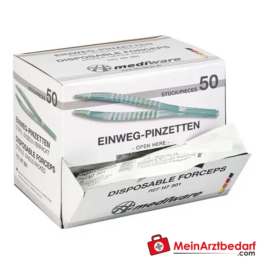 Mediware Einmalpinzetten steril, 50 Stk..