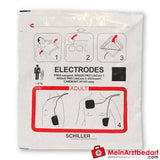 Electrodos de desfibrilación SCHILLER para adultos, enchufe pequeño, 1 par