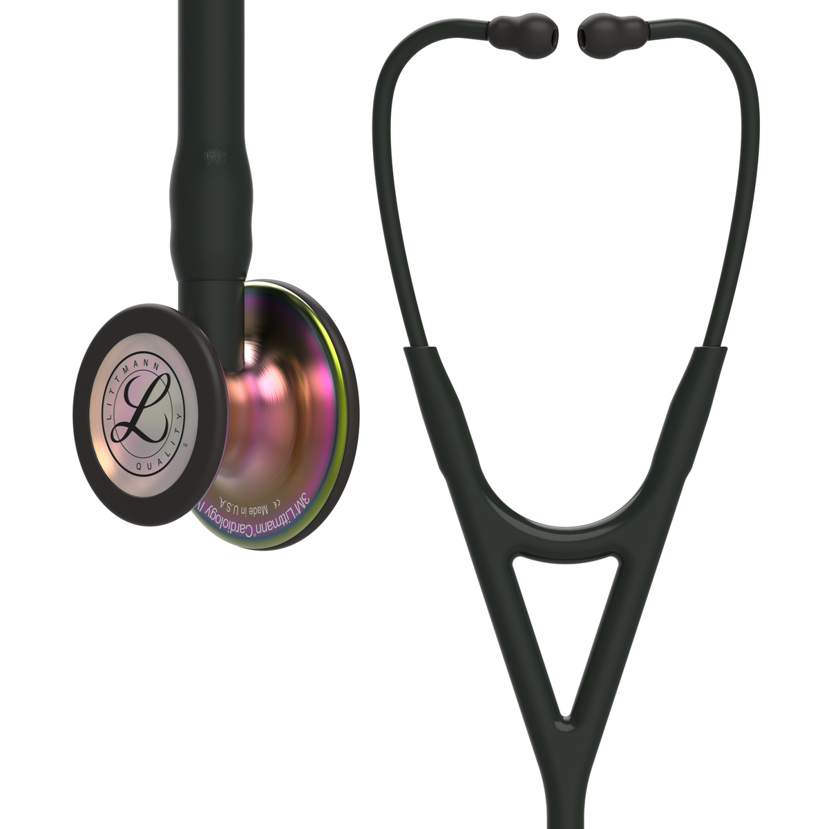 Stéthoscope Littmann Cardiology IV en acier inoxydable, double fréquence, pour adultes & enfants, Rainbow-Edition