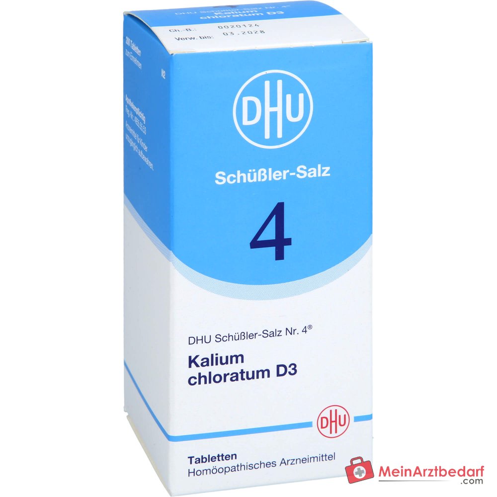 DHU Biochimie 4 Kalium Chloratum D3 Comprimés, 200 pcs.