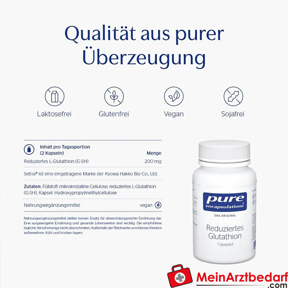 Pure Encapsulations® Reduziertes Glutathion, 60 St..