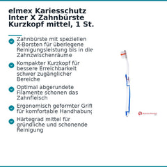 elmex Kariesschutz Inter X Zahnbürste Kurzkopf mittel, 1 St..