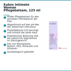 Eubos Intimate Woman Pflegebalsam Panthenol / Aloe Vera / Jojobaöl / Hamamelis Balsam, 125 ml.