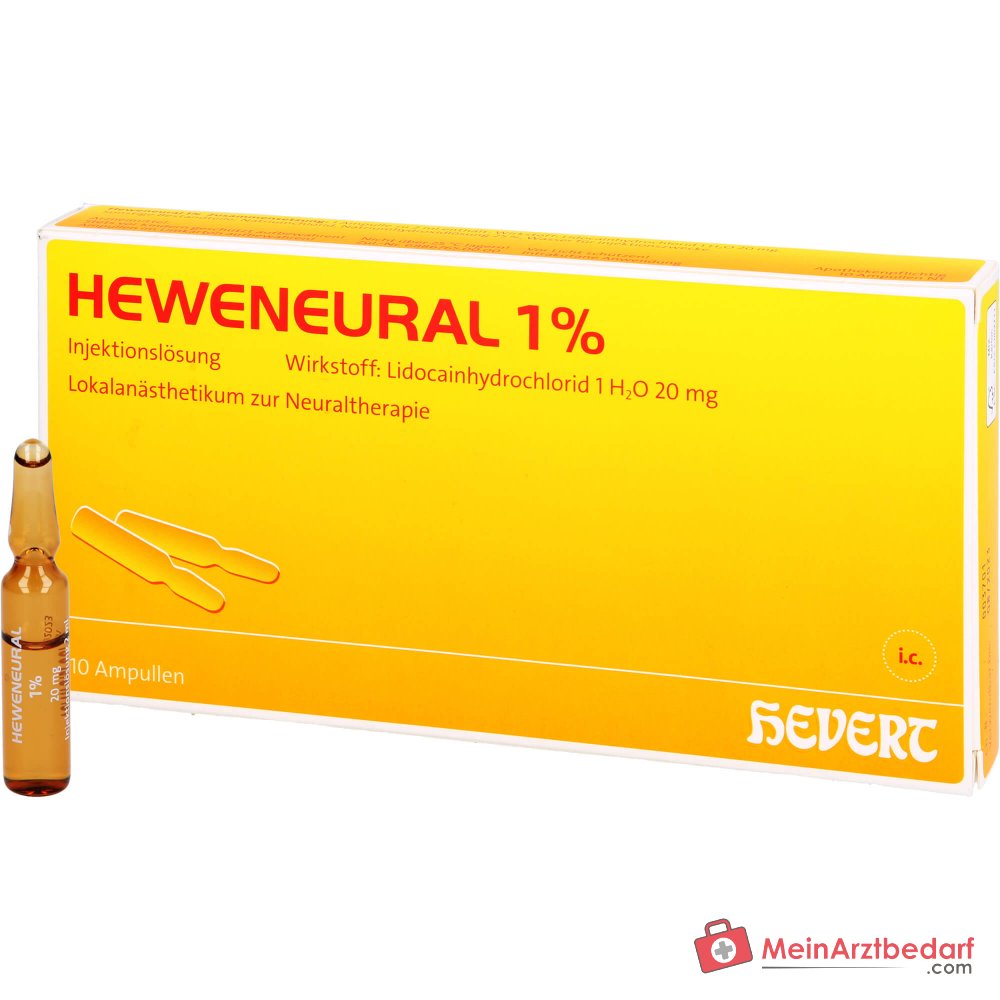 Hevert Heweneural 1% solution injectable, 100 x 2 ml