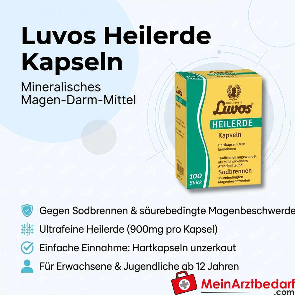 Luvos Heilerde ultrafein 900 mg Hartkapseln gegen Sodbrennen