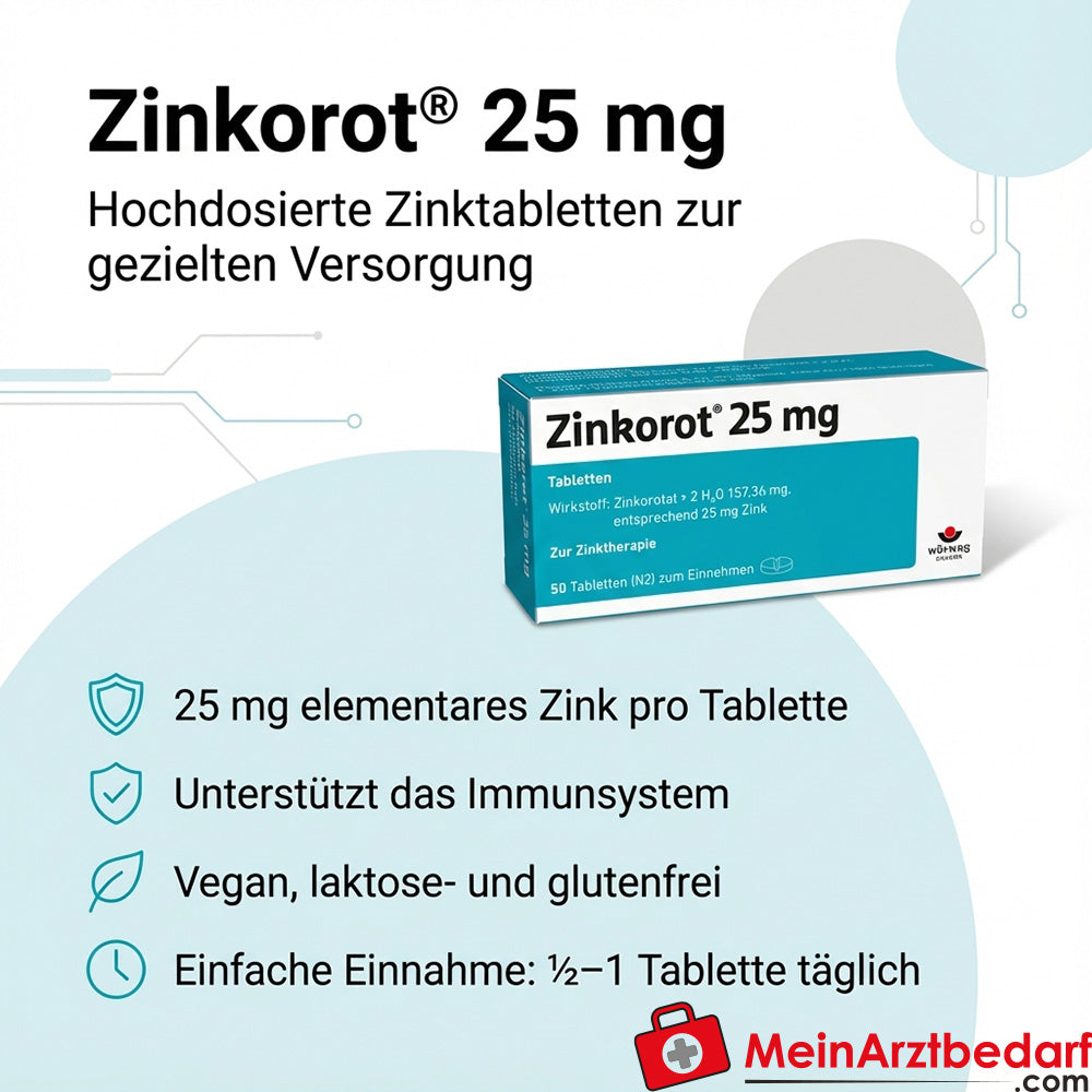 Zinc rouge 25 mg en comprimés