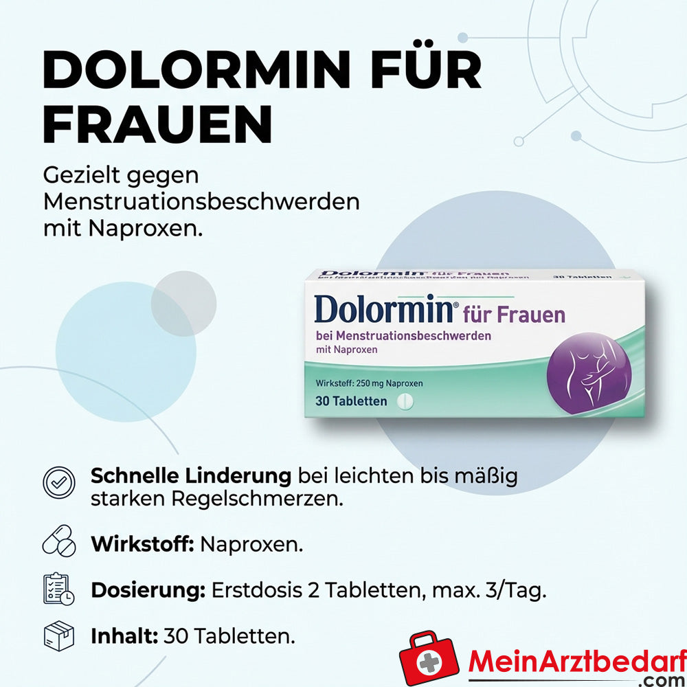 Dolormin dla kobiet Naproksen tabletki powlekane Skurcze menstruacyjne