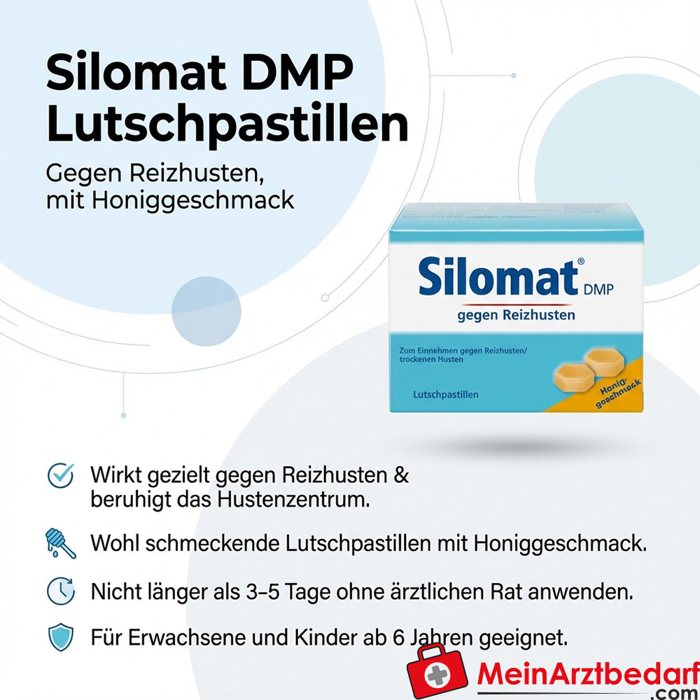 Silomat DMP Pastilles au goût de miel contre la toux d'irritation