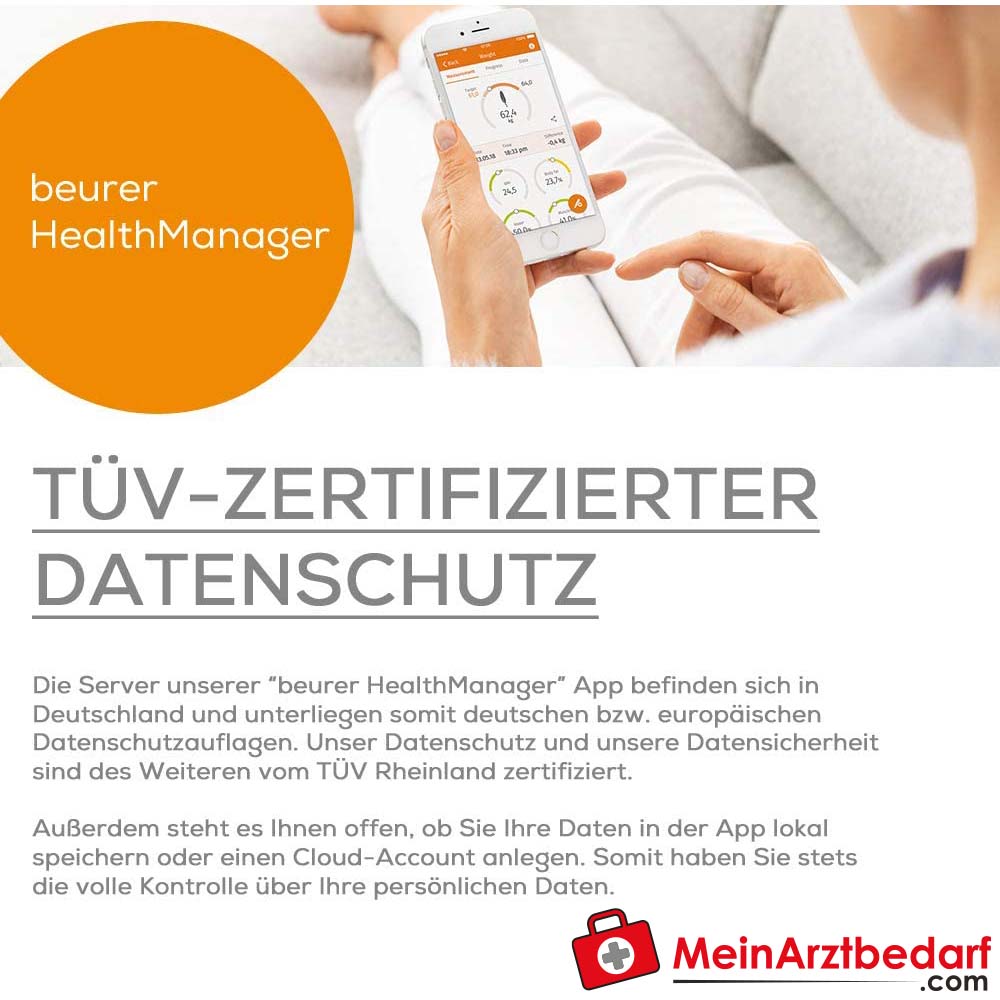 Beurer BM 54 Bluetooth-Oberarm-Blutdruckmessgerät.