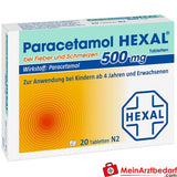 Paracetamol 500mg HEXAL bei Fieber und Schmerzen.