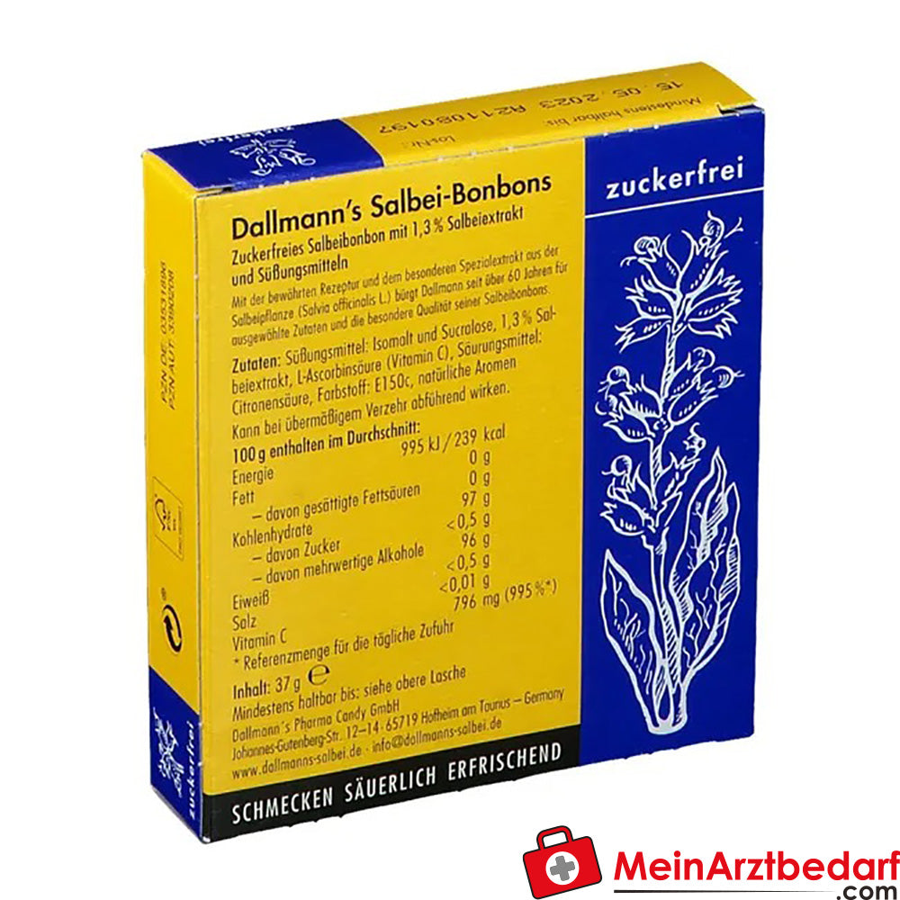 DALLMANNS® Salbeibonbons zuckerfrei, 20 St..