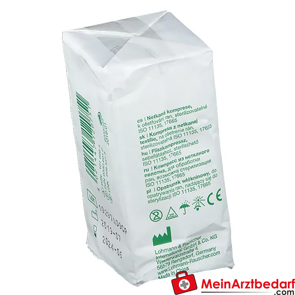 Vliwasoft® Vliesstoffkompresse 5 cm x 5 cm 4 lagig unsteril, 100 St..