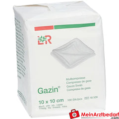 Gazin® Mullkompresse 10 cm x 10 cm unsteril 8 lagig, 100 St..