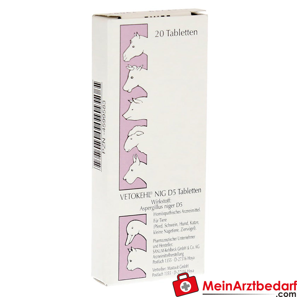 Vetokehl Nig D 5 vet 20 ampoules